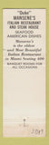 Matchbook Cover - Mansene's Italian Restaurant Miami FL
