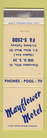 Matchbook Cover - Mayflower Hotel Clarendon Hills IL