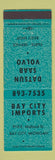 Matchbook Cover - Bay City Imports Datsun Saab Volvo Bay City MI
