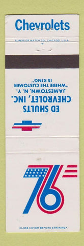 Matchbook Cover - 1976 Chevrolet Ed Shults Jamestown NY