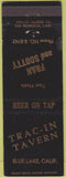 Matchbook Cover - Trac In Tavern Blue Lake CA