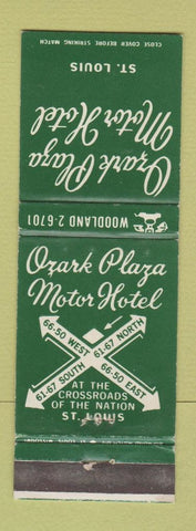 Matchbook Cover - Ozark Plaza Motor Hotel St Louis MO WEAR