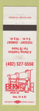 Matchbook Cover - Bernts Restaurant Steak Shelby NE WEAR