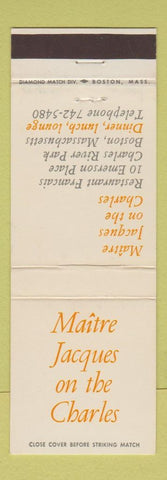 Matchbook Cover - Maitre Jacques on the Charles Boston MA French Restaurant