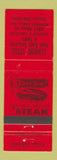 Matchbook Cover - Flaming Steer Steak House Niagara Falls ON