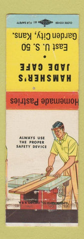 Matchbook Cover - Hamsher's Jade Cafe Garden City KS Pastries