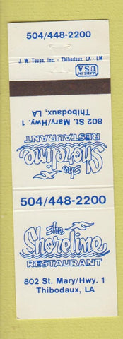Matchbook Cover - The Shoreline Restaurant Thibodaux LA