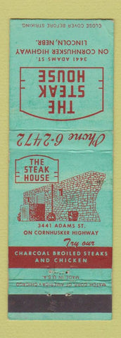 Matchbook Cover - The Steak House Lincoln NE WORN