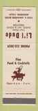 Matchbook Cover - Li'l Dude Anaheim CA restaurant