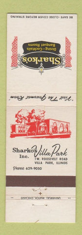 Matchbook Cover - Sharko's Restaurant Villa Park IL