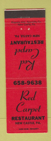 Matchbook Cover - Red Carpet Restaurant New Castle PA