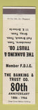 Matchbook Cover - The Banking & Trust Company Joneboro Fall Branch Gray TN 1966