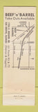 Matchbook Cover - Beef n Barrel Restaurant Elk Grove Village IL