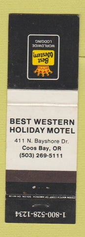 Matchbook Cover - Best Western Holiday Motel Coos Bay OR WEAR