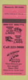 Matchbook Cover - Taxi Bismarck ND