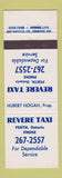 Matchbook Cover - Revere Taxi Perth ON