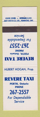 Matchbook Cover - Revere Taxi Perth ON
