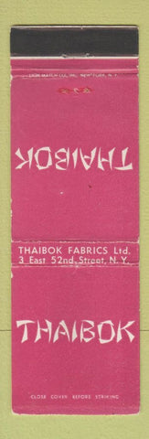 Matchbook Cover - Thaibok Fabrics New York City WEAR