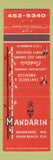 Matchbook Cover - Mandarin Chinese Restaurant Palm Beach FL