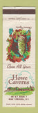 Matchbook Cover - Howe Caverns Cobleskill NY WEAR