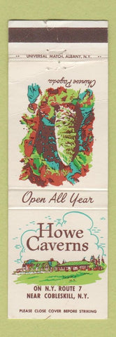 Matchbook Cover - Howe Caverns Cobleskill NY WEAR