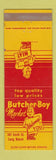 Matchbook Cover - Butcher Boy Markets Long Beach CA Grocery