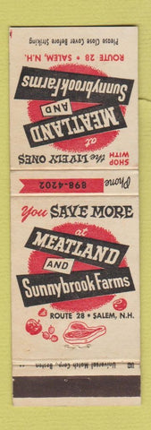 Matchbook Cover - Meatland Sunnybrook Farms Foods Salem NH grocery