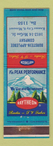 Matchbook Cover - Raytheon Radio TV Tubes Burstein Applebee Kansas City MO WEAR