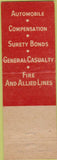 Matchbook Cover - O'Connor Insurance Fort Dodge IA