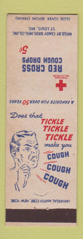 Matchbook Cover - Red Cross Cough Drops Candy Bros Manufacturing St Louis MO