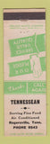 Matchbook Cover - Tennessean Rogersville TN restaurant