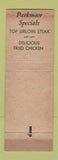 Matchbook Cover - Parkmoor Restaurant Indianapolis IN WEAR