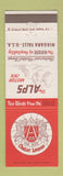 Matchbook Cover - Alps Motor Inn Niagara Falls NY