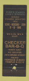 Matchbook Cover - Checker BBQ Detroit MI WEAR