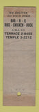 Matchbook Cover - Checker BBQ Detroit MI WEAR