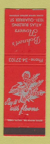 Matchbook Cover - Bohnert's Flowers Charleston WV