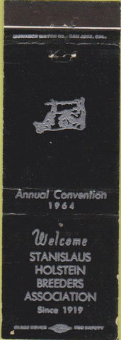 Matchbook Cover - Stanislaus Holstein Cattle 1964 Convention
