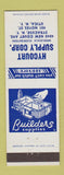 Matchbook Cover - Hycourt Builders Supply Utica NY Syracuse