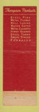Matchbook Cover - Thompson Manufacturing Steel Denver Colorado