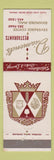 Matchbook Cover - Diamonds' Restaurants Cleveland? OH #2