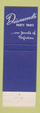Matchbook Cover - Diamonds' Restaurants Cleveland? OH #2