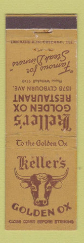 Matchbook Cover - Keller's Golden Ox Restaurant