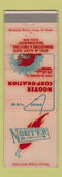 Matchbook Cover - Nooter Corp Steel Alloy Plate St Louis MO
