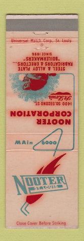 Matchbook Cover - Nooter Corp Steel Alloy Plate St Louis MO