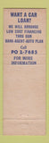 Matchbook Cover - East Akron Insurance Agency OH