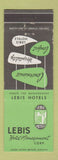 Matchbook Cover - Lebis Hotel Management