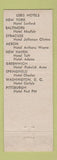 Matchbook Cover - Lebis Hotel Management