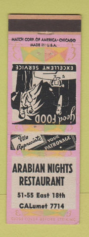 Matchbook Cover - Arabian Nights Restaurant Chicago IL