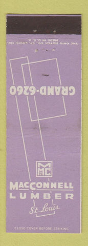 Matchbook Cover - MacConnell Lumber St Louis MO