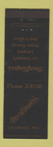 Matchbook Cover - Doerflinger's Department Store La Crosse WI